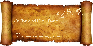 Ábrahám Imre névjegykártya